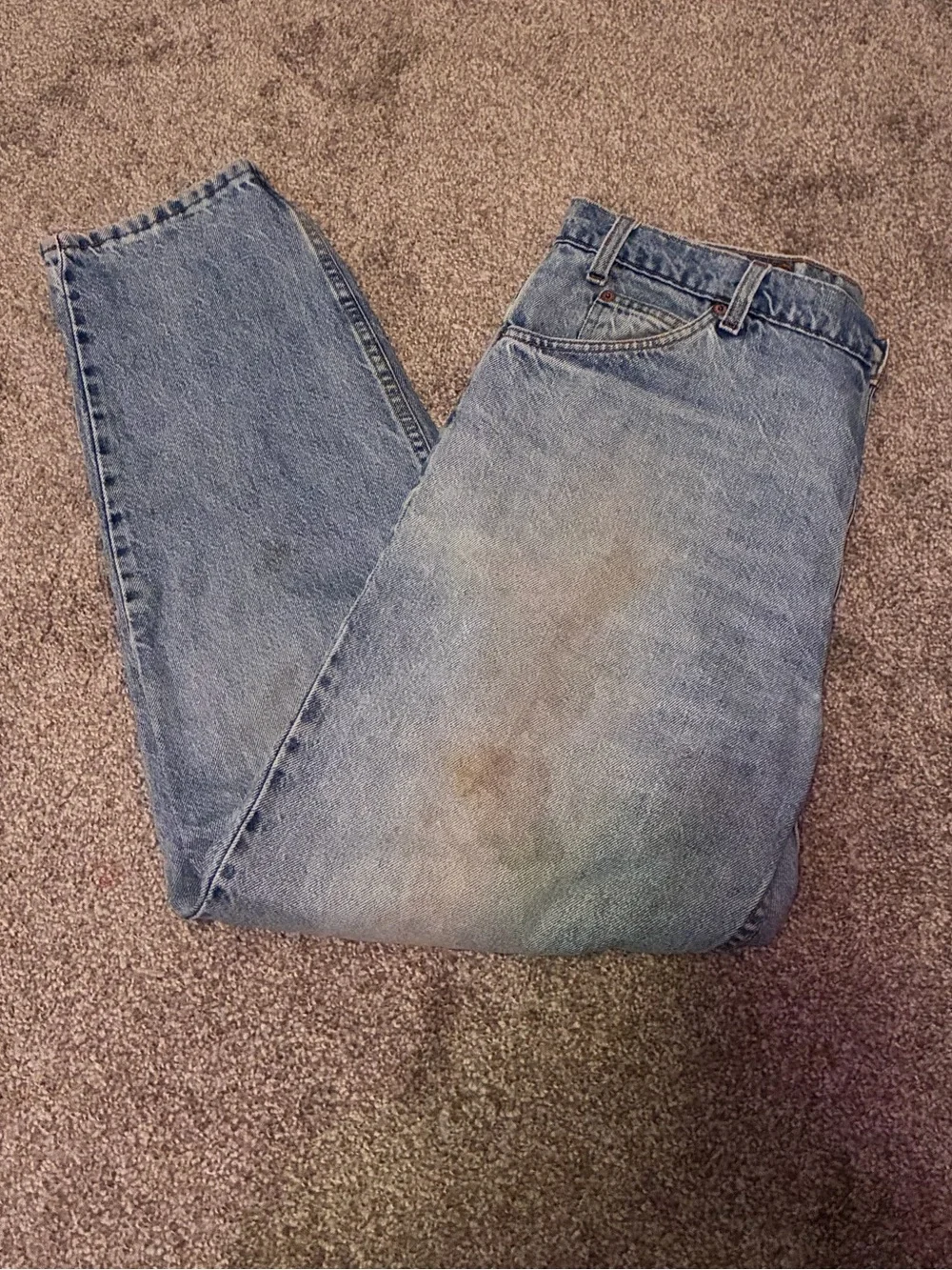 Vintage 90s Levi's 550 Orange Tab Jeans 38x30